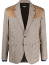 DSQUARED2 CHECKED WOOL BLAZER