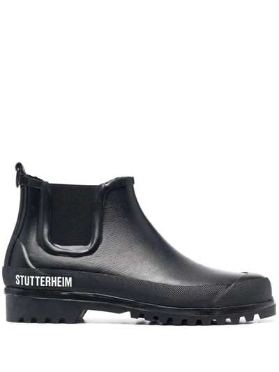 Stutterheim Chelsea Rainwalker Logo-print Boots In Schwarz