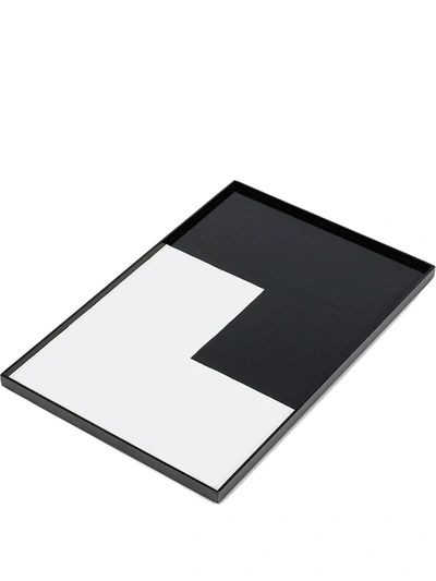 Serax Medium Geometric Tray In Black, White