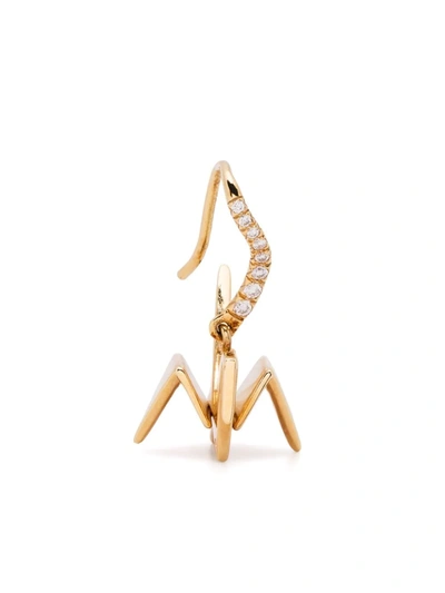 Aurelie Bidermann 18kt Yellow Gold Origami Diamond Earring