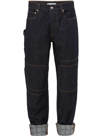 Jw Anderson Loose Fit Stretch Denim Jeans In Blue