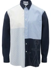 JW ANDERSON EMBROIDERED LOGO PATCHWORK SHIRT