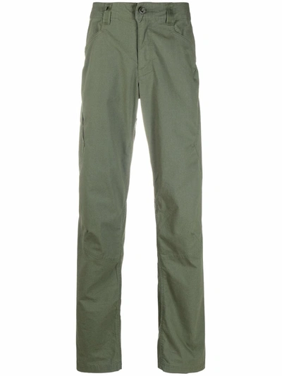 Patagonia Organic Cotton-blend Straight Trousers In Grün