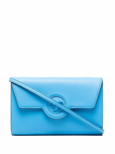 Versace La Medusa Long Wallet In Blau