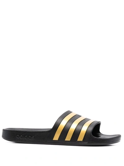 Adidas Originals Adilette Aqua Slides In Schwarz