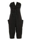 Philosophy Di Lorenzo Serafini Lace-up Detail Strapless Playsuit In Black