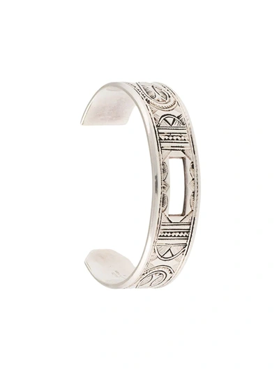 Pre-owned Hermes  Touareg Cuff Bracelet In Silver