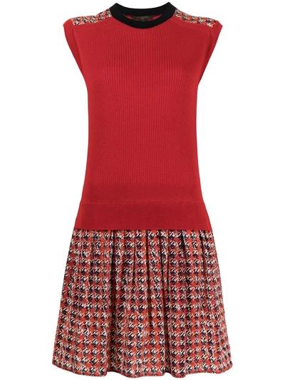 Pre-owned Louis Vuitton  Sleeveless Knitted Dress In Red