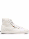 VANS CHECKERBOARD-PRINT HIGH-TOP SNEAKERS