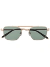 Akoni Eos Square-frame Sunglasses In 金色