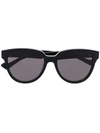 Gucci Interlocking G Acetate Cat-eye Sunglasses In Schwarz