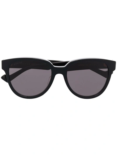 Gucci Interlocking G Acetate Cat-eye Sunglasses In Schwarz