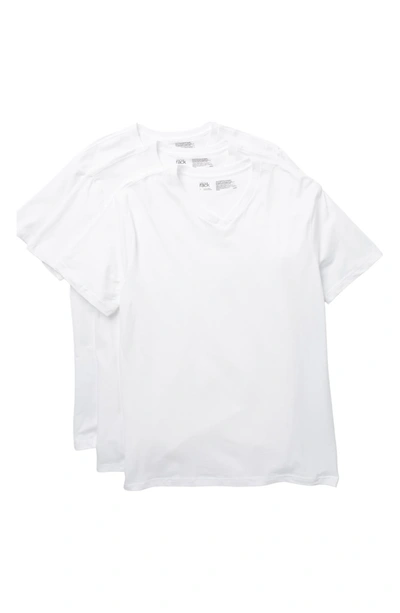 Nordstrom Rack Stretch Cotton Regular Fit V-neck Undershirt In White