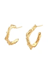 Alighieri The Lunar Rocks 24kt Gold-plated Hoop Earrings In Braun