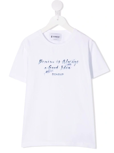 Dondup Slogan-print T-shirt In Weiss