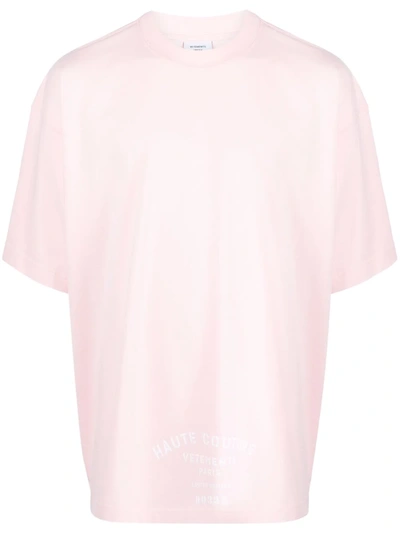 Vetements Logo-print Oversized T-shirt In Rosa