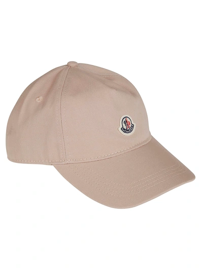 Moncler Logo Patched Baseball Cap In Pink