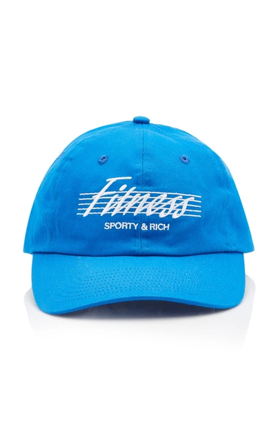 Sporty And Rich Women's 80s Fitness Cotton Baseball Cap In Neutral,blue