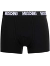 Moschino Logo Print Boxers In Black