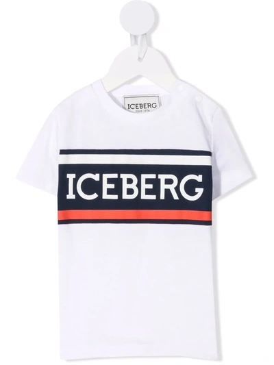 Iceberg Babies' Logo-print T-shirt In 白色