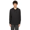 RAG & BONE BLACK COTTON CARDED FLAME HOODIE