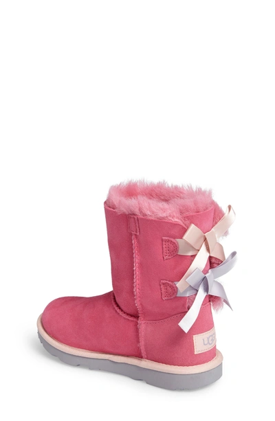 Ugg Pure Lined Boot In Pink/ Blue Suede