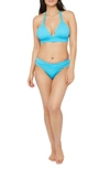 La Blanca Swimwear Goddess Banded Halter Bikini Top In Pool