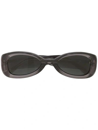Linda Farrow X Dries Van Noten Oval-frame Sunglasses In Grau