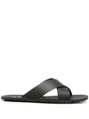 Senso Franky Crossover-strap Slides In Schwarz