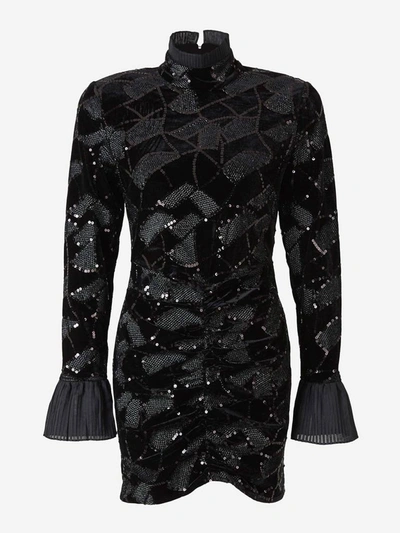 Rotate Birger Christensen Miki Sequined Mini Dress In Black
