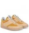 MM6 MAISON MARGIELA LEATHER AND SUEDE SNEAKERS,P00579004