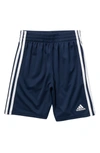 Adidas Originals Kids' 3 Stripe Mesh Shorts In Navy