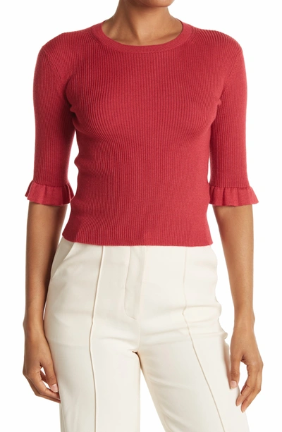 Red Valentino Maglia Rib Knit Sweater In Lipstick