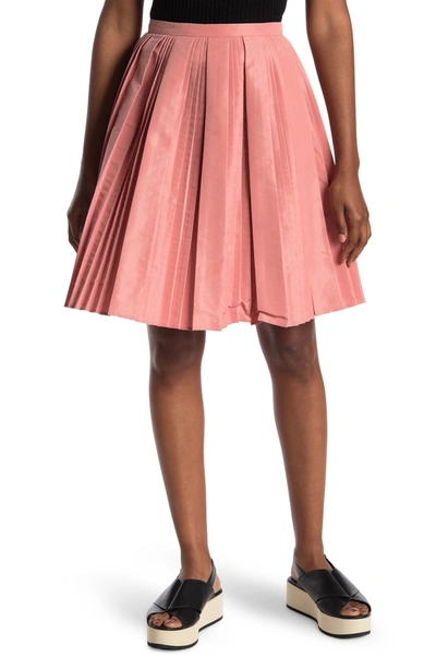 Red Valentino Pleated A-line Skirt In Magnolia