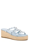 OLIVIA MILLER SILVER SANDS STUDDED ESPADRILLE SANDAL,657486779182