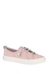 Sperry Crest Vibe Slip-on Sneaker In Rose Seersucker Stripe Fabric