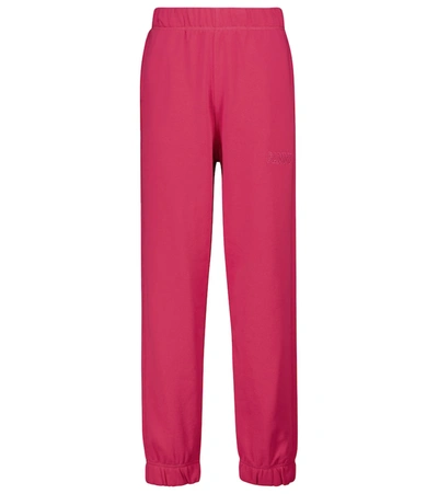 Ganni Software Recycled Cotton-blend Track Trousers In Rosa