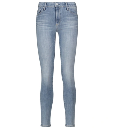 Ag Farrah High Waist Ankle Skinny Jeans In Blue