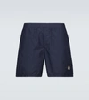 Stone Island Elastic Waist Swimming Shorts In Blue