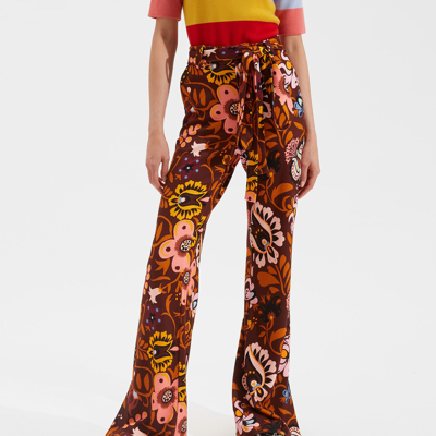 La Doublej Pants With Selva Print In Multi