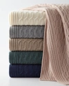 Sofia Cashmere Seed-stitch Cable Throw