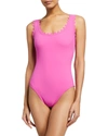 Karla Colletto Ines Scoop-neck Underwire One-piece Swimsuit In Ultra Pink