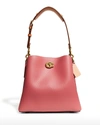 Coach Willow 24 Leather Bucket Bag In B4rouge Multi