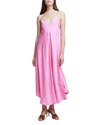 L Agence Lorraine Sleeveless Trapeze Midi Dress In Black