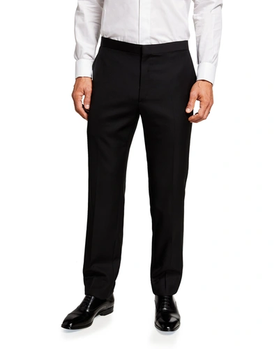 Brioni Stretch Cotton Blend Pants In Black