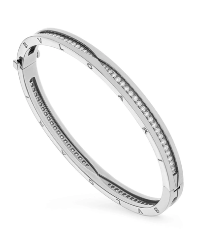 Bvlgari White Gold And Diamond B. Zero1 Bangle