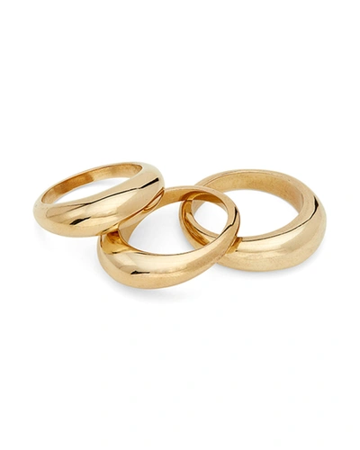 Soko Fanned Stacking Rings, Set Of 3 In Gold