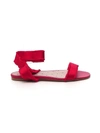 RED VALENTINO REDVALENTINO ANKLE STRAP FLAT SANDALS