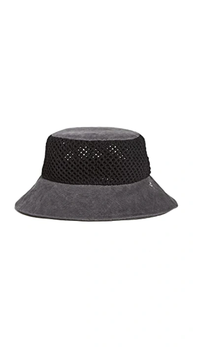 Rag & Bone Black Netting Nando Bucket Hat