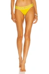 Versace Yellow Greca Border Thong In Sunset Yellow